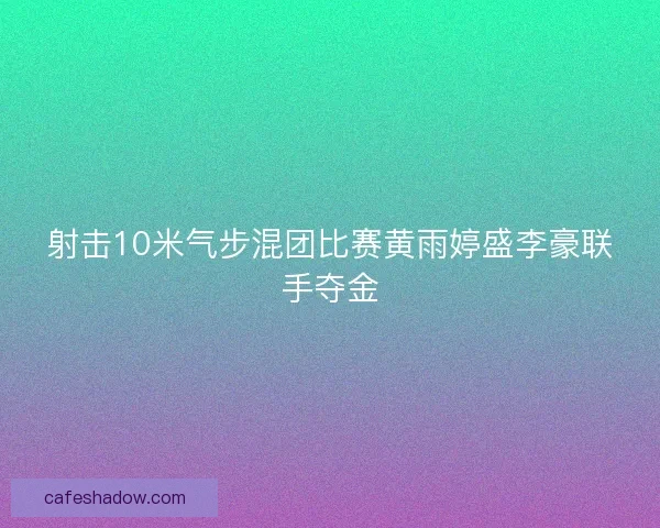 射击10米气步混团比赛黄雨婷盛李豪联手夺金