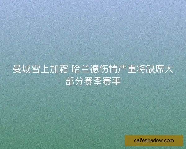曼城雪上加霜 哈兰德伤情严重将缺席大部分赛季赛事